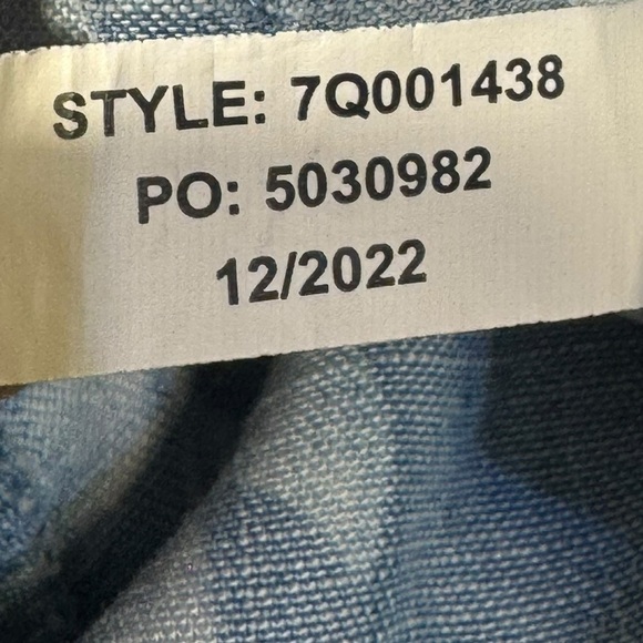 Vineyard Vines Romper Girls M Blue White Floral Chambray Button Elastic Waist - Picture 14 of 14